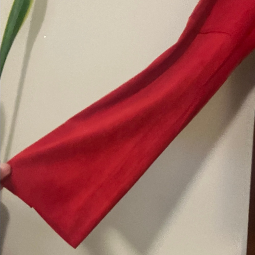 bagatelle Red Draped Open-Front Suede Blazer Large - Picture 5 of 12